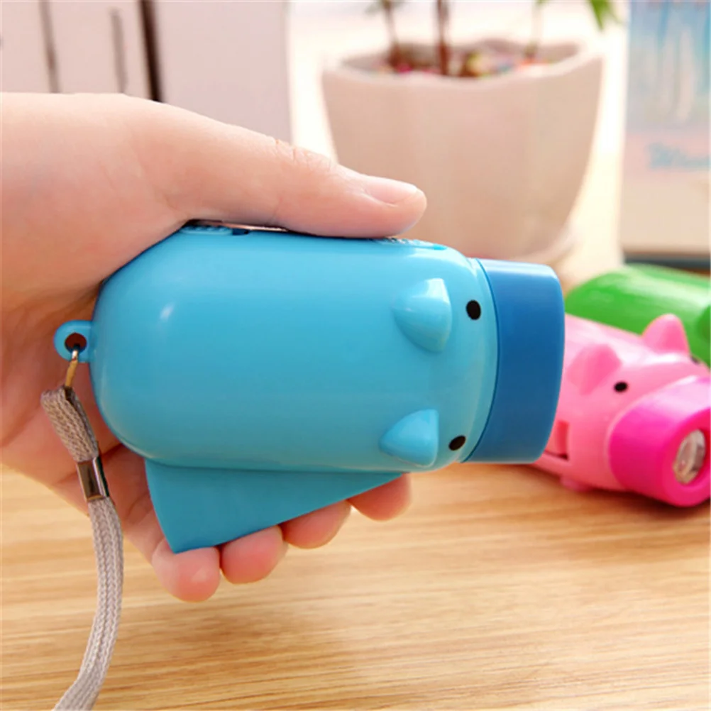 4 Pcs Slide Flashlight Lamp Pig Camping Accessories Convenient Hand Shack Child