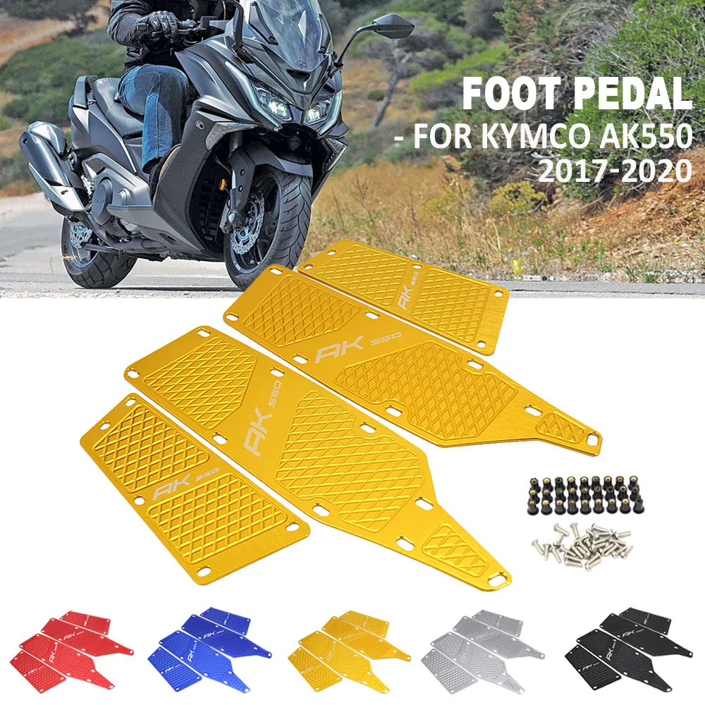 

For KYMCO AK550 KYMCO AK 550 2017 2018 2019 2020 Motorcycle Floorboards Foot Pegs Pedal Front and Rear Footrest Footboard Step