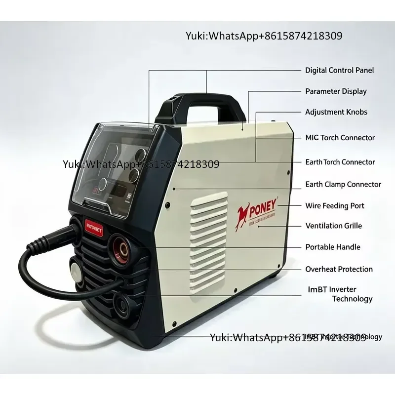 MIG-200STT Double Pulse Synergistic MIG Welder 200A Portable Multifunctional Aluminum Welder