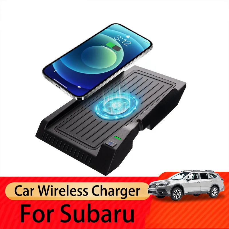 

Car Center Console Wireless Charger Fast Wireless Charging Plate Accessories Parts For Subaru Forester 2019-2022 XV 2017-2022