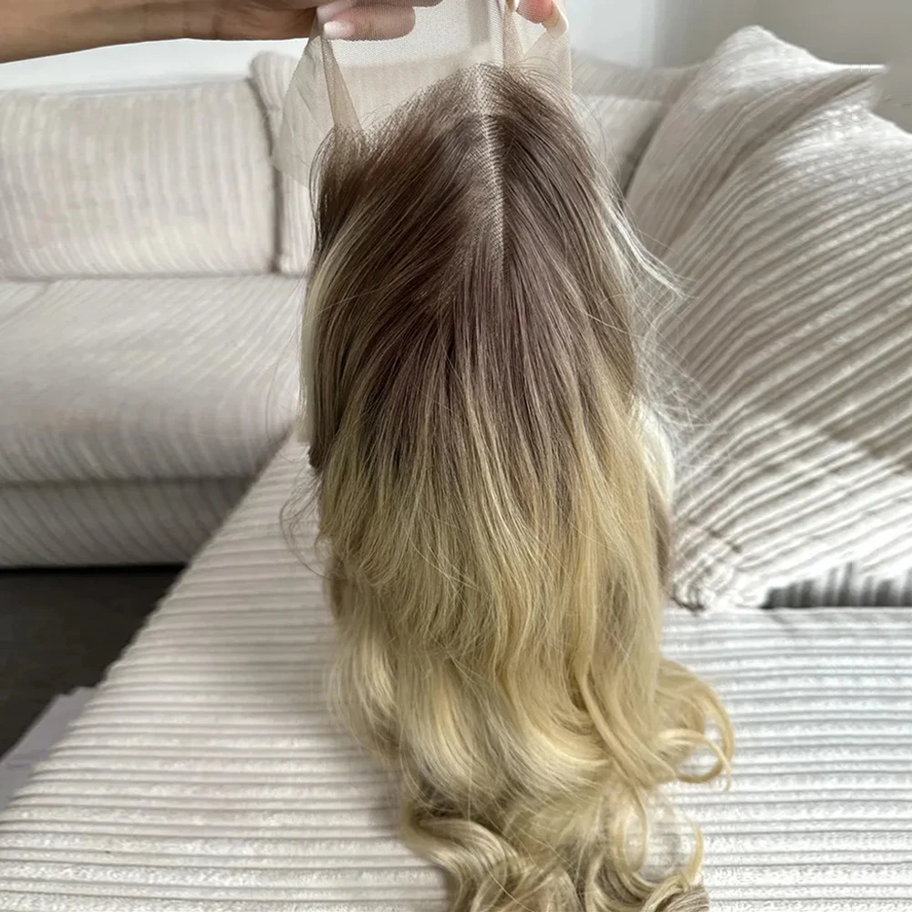 26 Inch Long Loose Wave Blonde Wig 13x4 Balayage Lace Front Wig Synthetic Hair For Womens Daily Use Glueless Realistic Look Wig