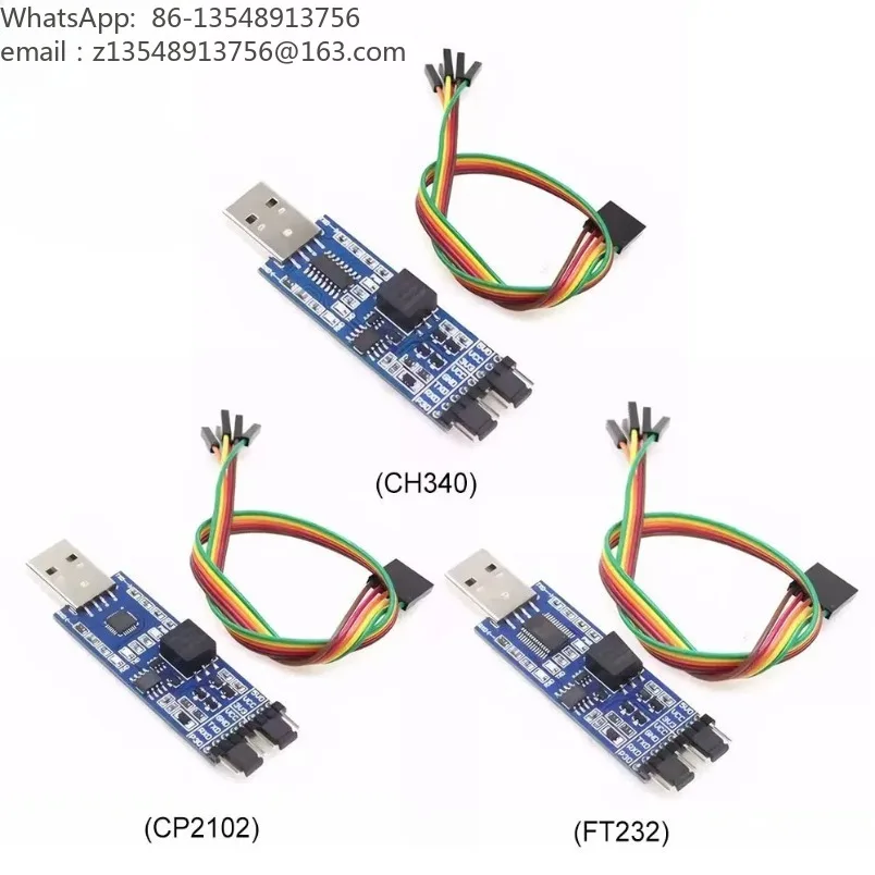 NEW USB To TTL Module FT232 CP2102 CH340 USB To Uart Serial Port Module W/Signal Isolation Module 5V/3.3V 1pcs