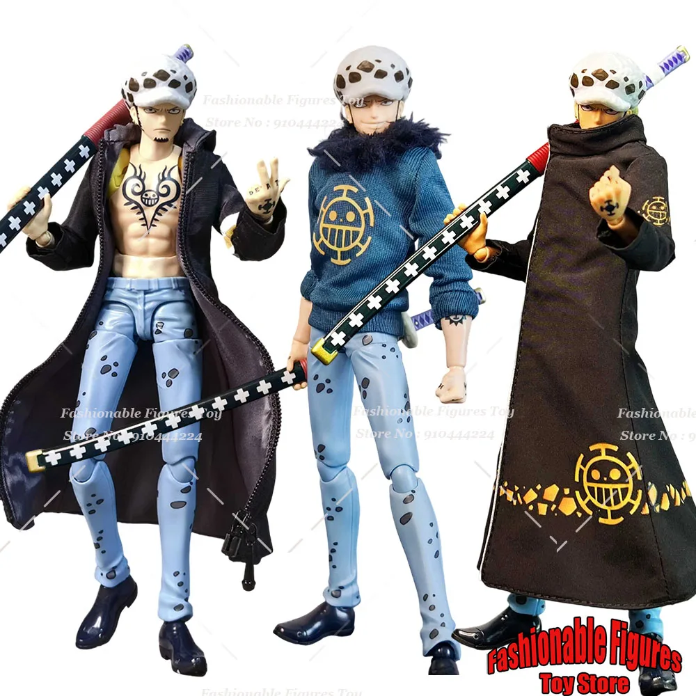 

SHF 1/12 Men Soldier Trafalgar D. Water Law Windbreaker Hoodie One Piece Coat With Iron Wire Fit 6Inch Action Figure Body Dolls