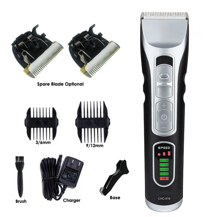 

Original CHC918 Hair Clipper Professional Trimmer LCD Display Fast Charge Men Hair Cutting Machine Barber Clipper For Haircut