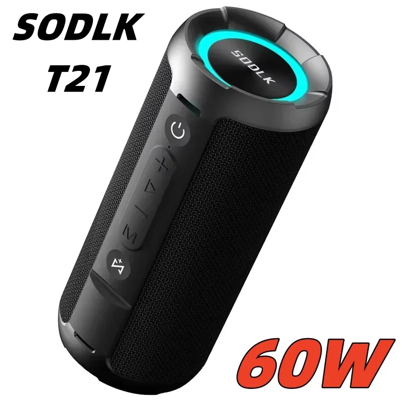

SODLK T21 60W High-power Color RGB Fashionable Bluetooth Speaker Family Gathering Cinema Subwoofer Caixa De Som Bluetooth