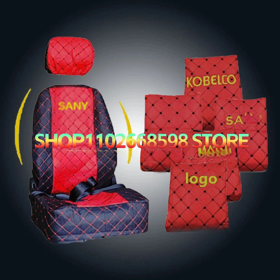 

For Doosan CAT Hitachi Kobelco Sany Liugong Komatsu Xc Excavator mg Volvo Sdlg kato kubota sumitomoSeat Cover F0002 Hyundai