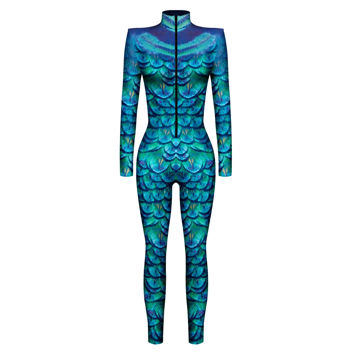 Damen Herren 3D-gedruckter Tier-Schlangen-Python-Schädel Cosplay-Jumpsuit Erwachsenen-Halloween-Cosplay-Zirkus-Radfahrer-Kostüm Karneval-Bodysuit – Detail 23