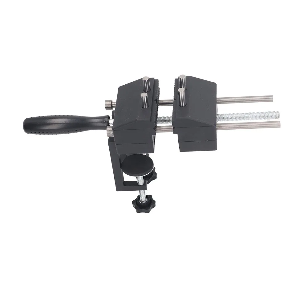 85mm Jaw Width Bench Vise Clamp 0-120mm Range Multi Angle Adjustment Woodworking Table Vise Flat Jaw Surface G Clamp Base