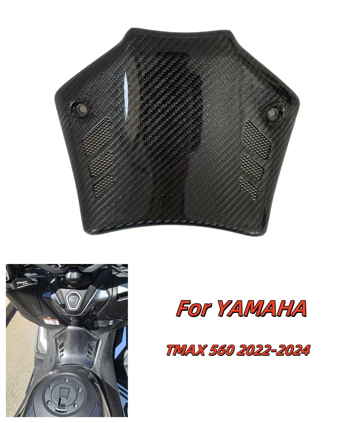 

For YAMAHA TMAX 560 2022-2024 modified motorcycle carbon fiber middle plate fuel tank protection cover accessories