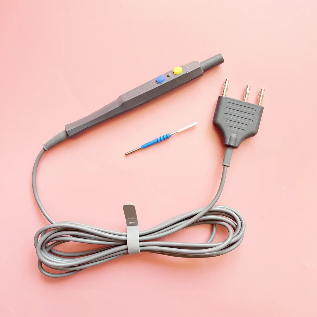High frequency electric knife and electric knife pen can be reused under high temperature and high pressure. Three insertion ele