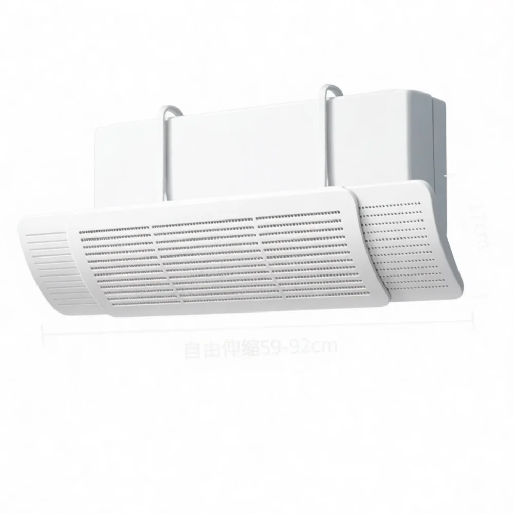Wall Mounted Air Conditioner Deflector Anti Direct Cold Wind Shield Universal AC Outlet Airflow Guide Cover Easy Install