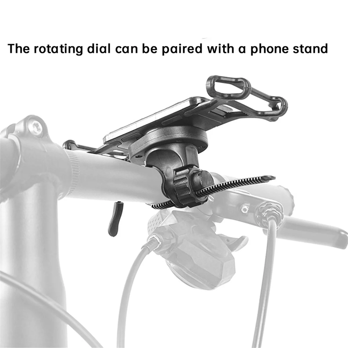 ABJZ Suporte de computador para montagem de farol ajustável para guidão de bicicleta para acessórios de bicicleta IGPS