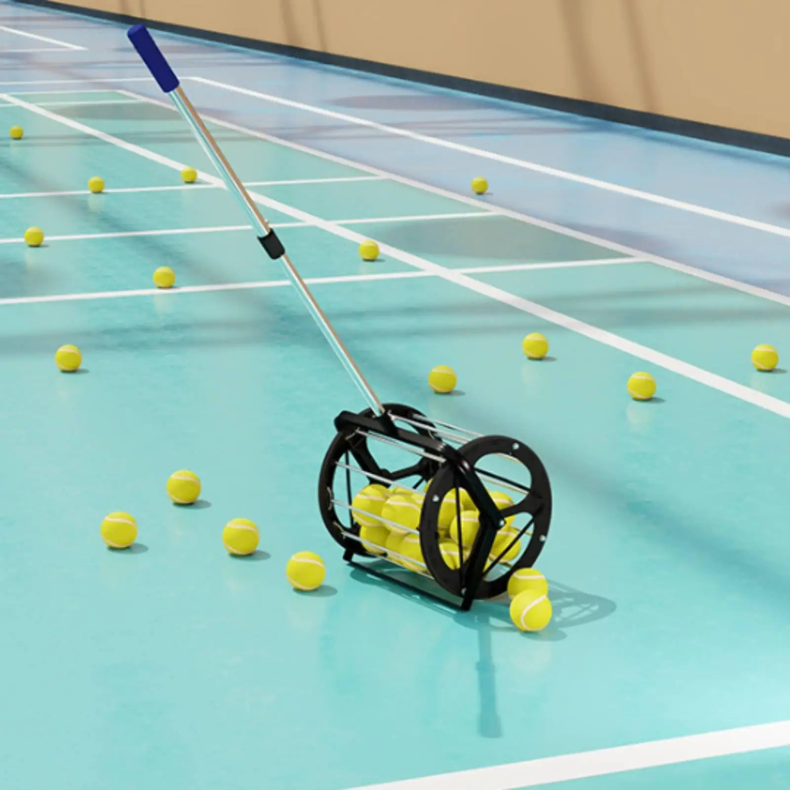 Tennis Ball Hopper Large Capacity Collection Tube Support Frame for Accessories to Play Tennis Practice