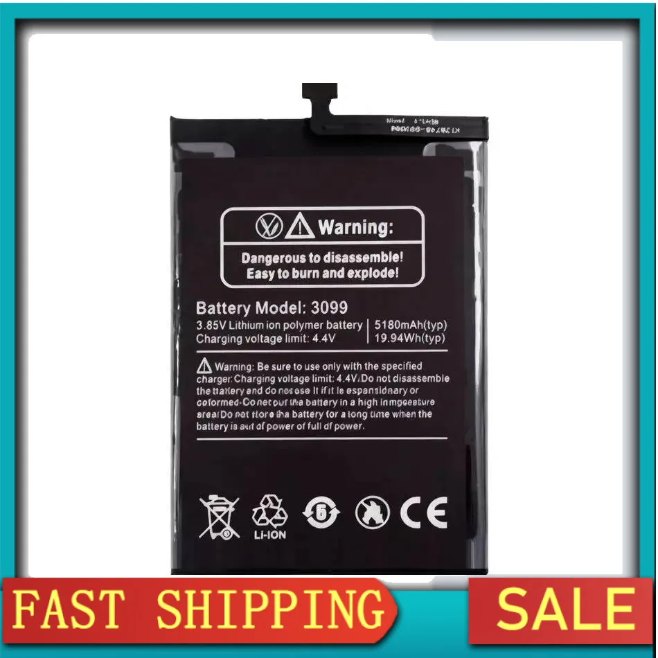 

For Ulefone Armor X10 Pro 3099 5180Mah Long-Lasting Mobile Phone Battery