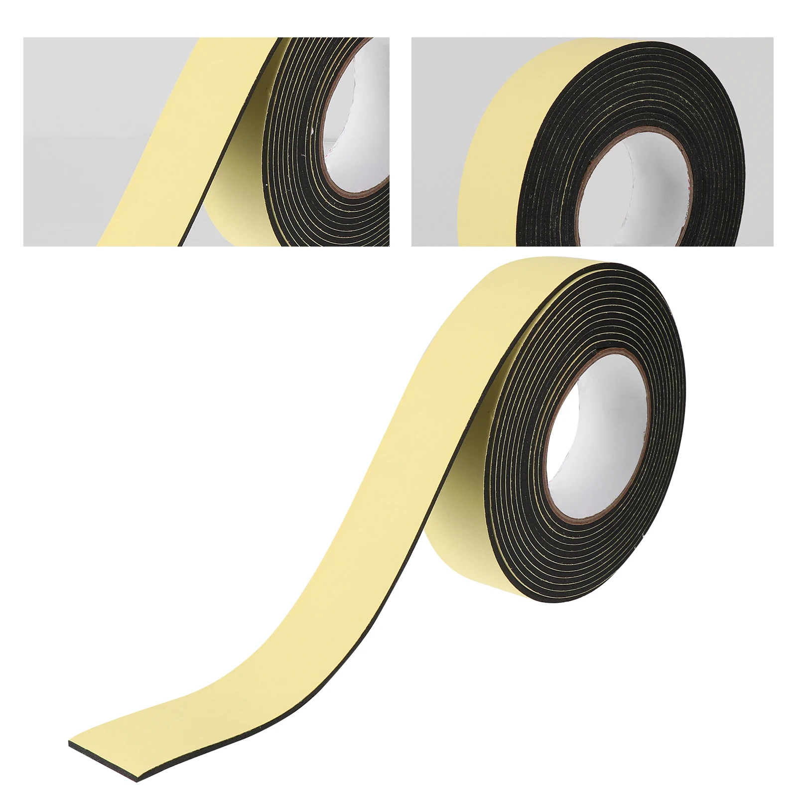 

1pcs 1 Roll Black Sponge Sealing Tape Windproof Waterproof Adhesive Strip For Door Window Automotive Seal Strip