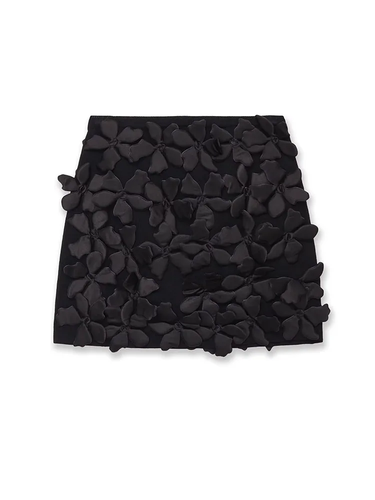 กระโปรงมินิสเกิร์ตถักลายดอกไม้ HH รุ่นใหม่ปี 2026 แฟชั่นเรียบง่าย สไตล์อเนกประสงค์ เอวสูง ทรงเข้ารูป เหมาะสำหรับใส่ทำงานหรือใส่ลำลอง