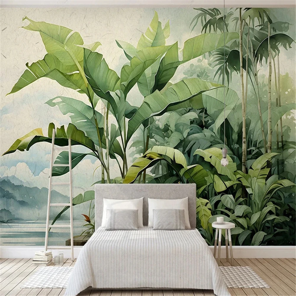 

Custom Photo Palm tropical rainforest Wallpaper Mural 3D Wall Painting Wallpapers For Living Room Bedroom house decor Stickers