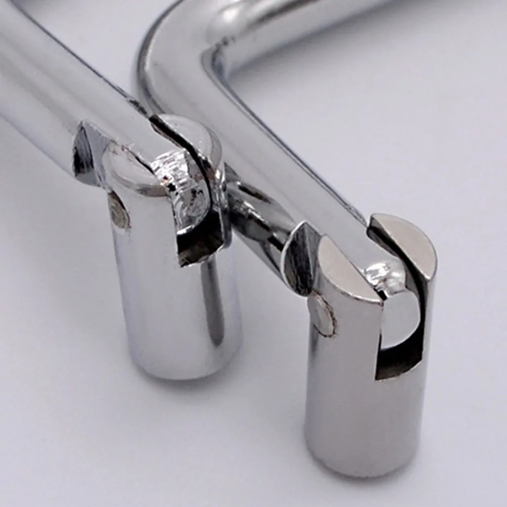 

2Pcs Foldable Industrial Box Handle Metal Iron 90 Degree Folding Heavy Duty Equipment Cabinet Pull Handle Silver for Toolbox
