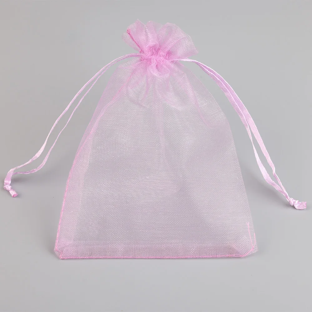 50pcs/Lot 15x20cm Big Drawstring Organza Bag