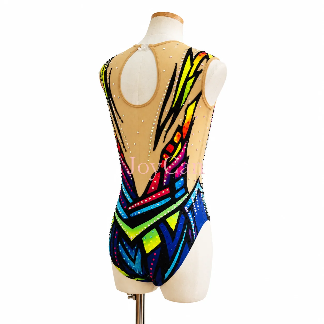 JoyCan White Swimming suits Girls Women Synchronized Swimming Wear for Competition  BD7051 view 2