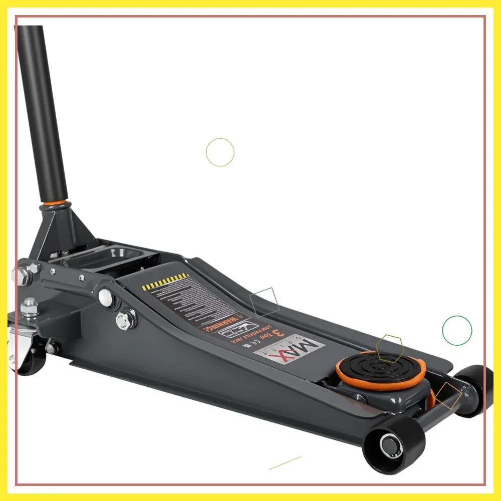 رافعة أرضية هيدروليكية منخفضة المستوى 3 ألوان مع مضخة رفع سريعة، مكابس مزدوجة لصيانة السيارات (لون عشوائي) #1