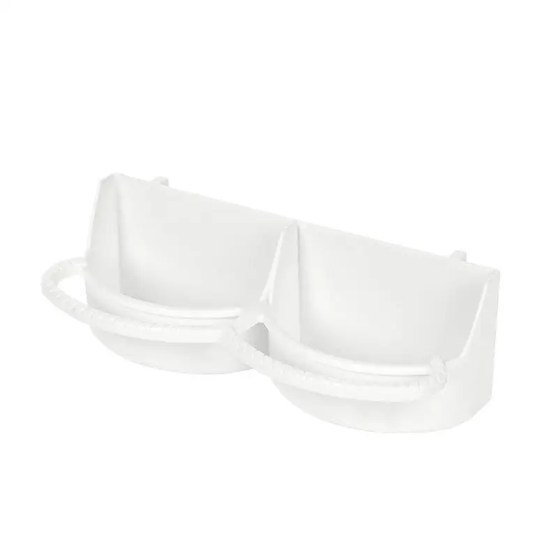 2 قطعة وحدة تغذية الطيور بشبكة مزدوجة مع سعة كبيرة حوض المياه معلق قفص العصافير مستلزمات الطعام والمياه للطيور