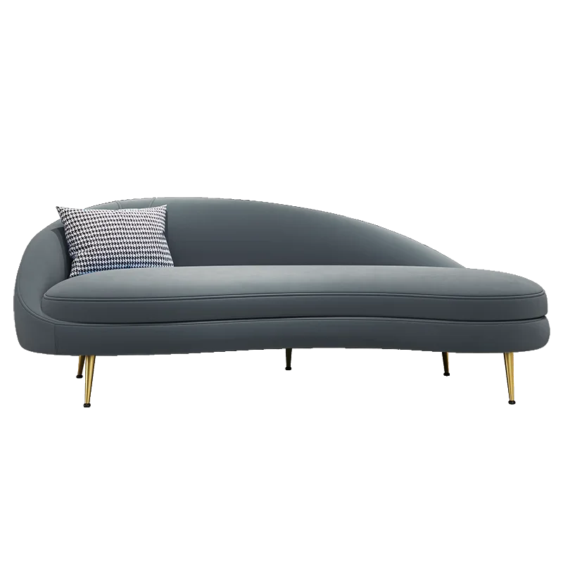 Xk luxury simple small apartment bedroom living room imperial concubine chair sofa arc special-shaped flannel fabric