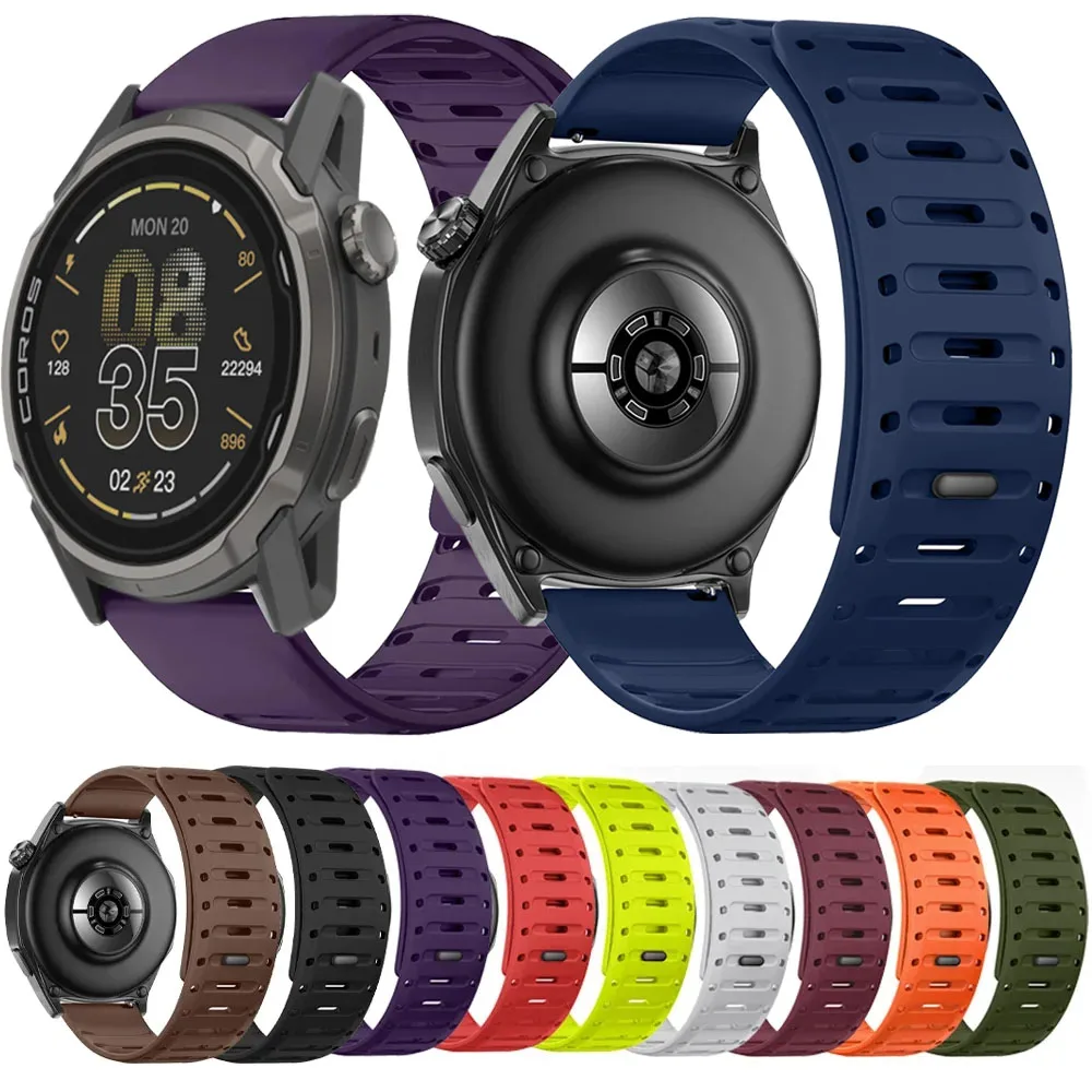 22mm Magnetic Silicone Strap For COROS Watch PACE Pro/3 APEX 4 42mm Bracelet Watchband For Suunto Vertical 2-1/Race 2/Ocean/Run