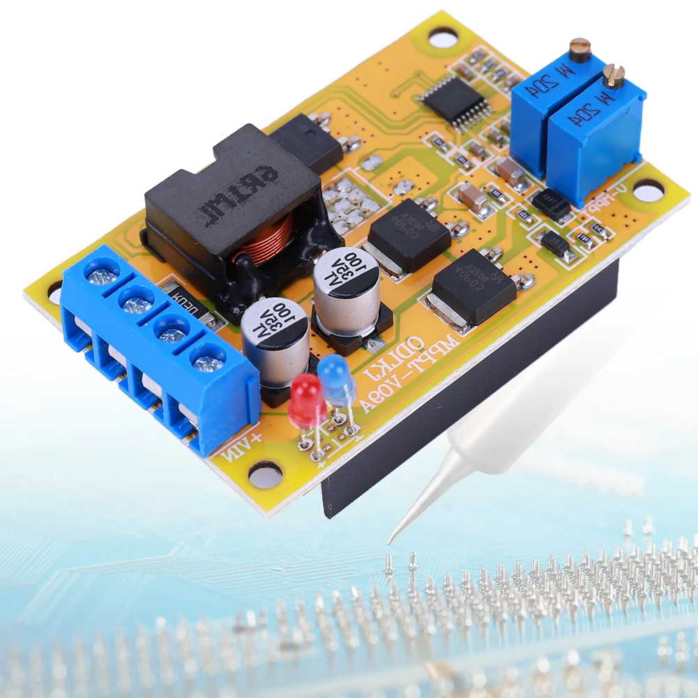 5-1pcs DC 8-28V 5A/6A MPPT Solar Panel Controller Charge Regulator Lithium Battery Regulator Board Solar Charging Board