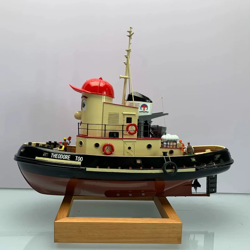 1/25 Theodore Too Finished RC Tugboat Model Wooden Tug Boat Cartoon Harbour Tug Ship Model for Collect Gifts