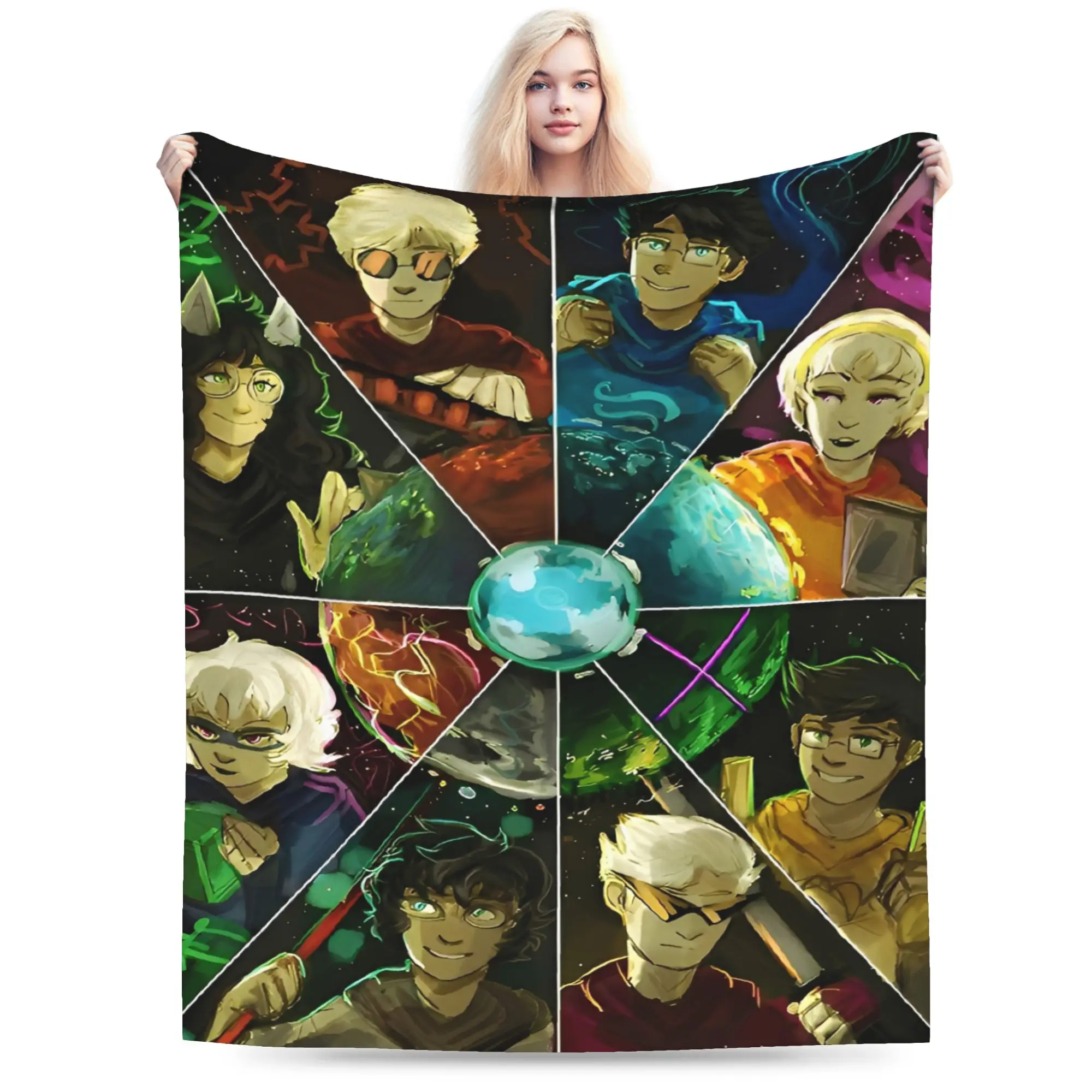 Manta de manga Homestucked, manta suave de felpa para sofá, cama, colcha decorativa de franela, cubrecama