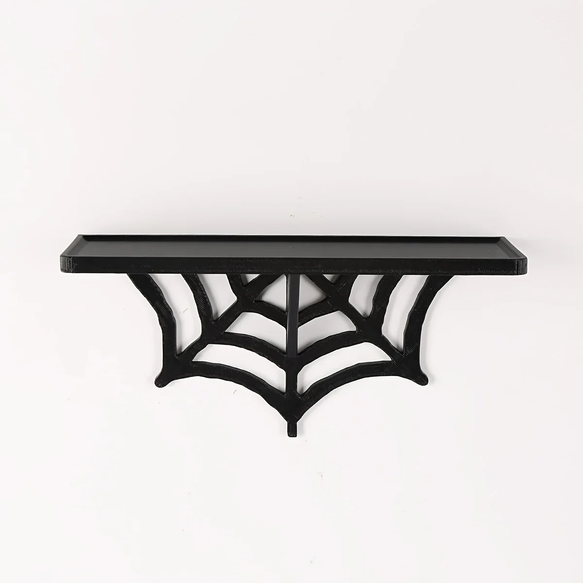 Vintage Gothic Wall Shelf Wall Mounted Decor Halloween Holiday Decoration Skull Gothic Arch with Spider Web Design Display Stand