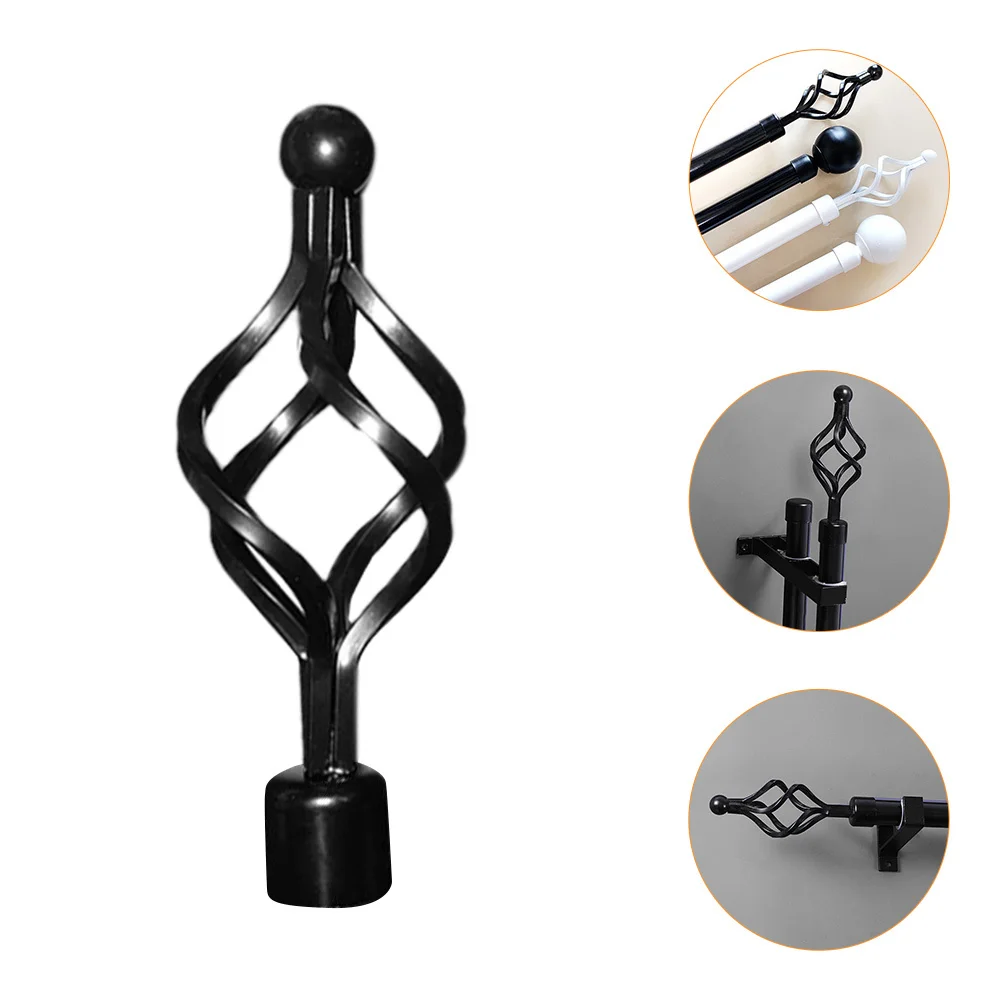 

2pcs Iron Curtain Pole End Caps Creative Decorative Roman Rod Heads For Living Room Bedroom Curtain Accessories