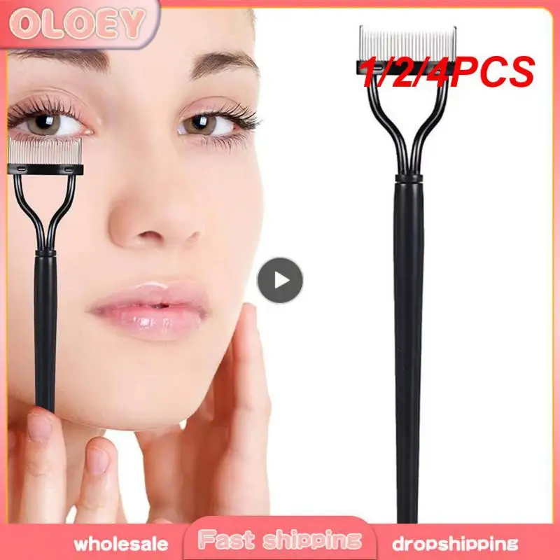 Peigne à cils en métal, guide applicateur de mascara, séparateur de cils, brosse à cils en métal pliable, outils de maquillage de beauté, 1 pièce, 2 pièces, 4 pièces