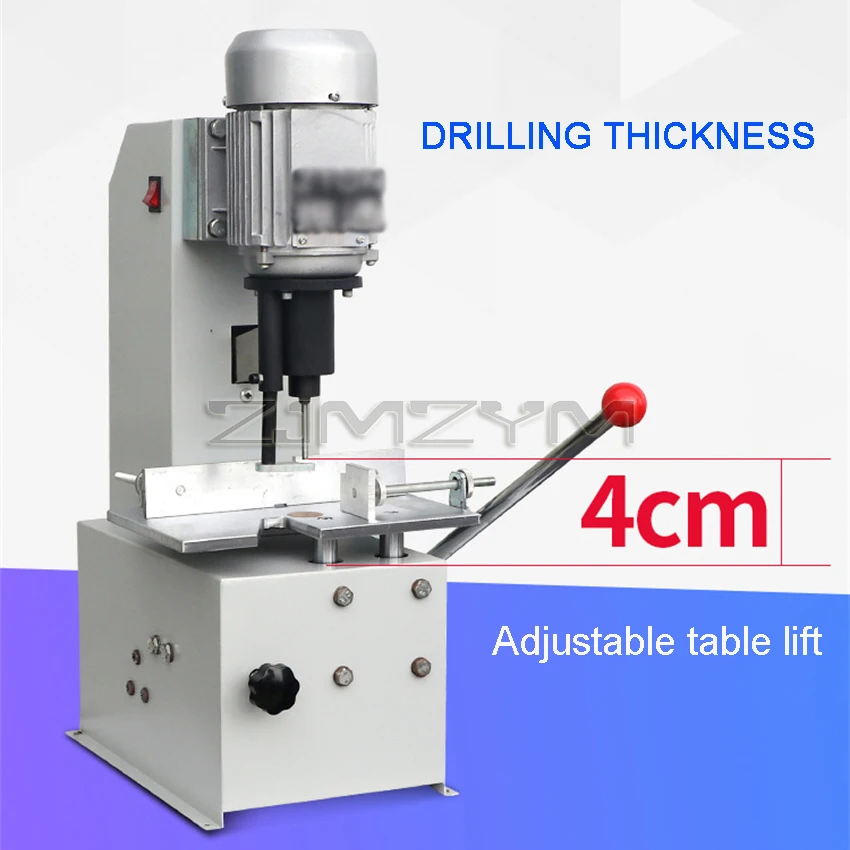 Single Hole Drilling Machine Card Document Tag Paper Electric Hole Punching Binding Machine With 3 Drills 220V