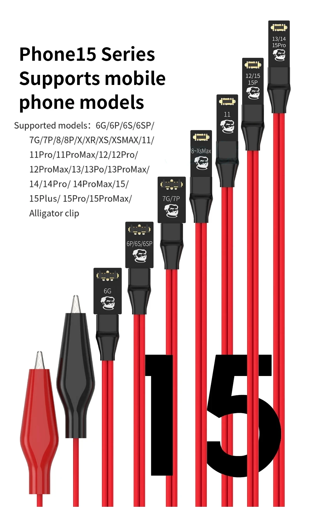 

Mechanic Power Air Boot Cable For iPhone 6-15 ProMAX, Current Test Line, DC Power Supply Cable, Motherboard Repair Restart Tool