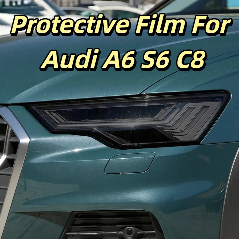 

Car Headlights Taillights Protective FilmFor Audi A6 S6 C8 2019 2020 Front Anti Scratch Black Transparent TPU Sticker Accessorie