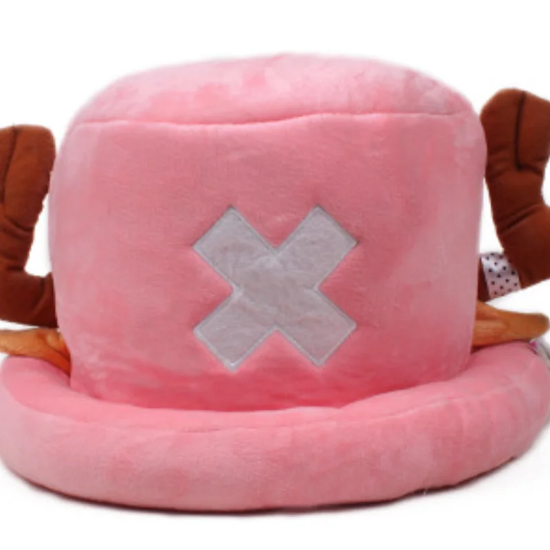 Anime Tony Tony Chopper Plush Hat Kawaii Cute Boy Girl Cosplay Blue Pink Soft Warm Hat Cartoon Chopper Accessories Props