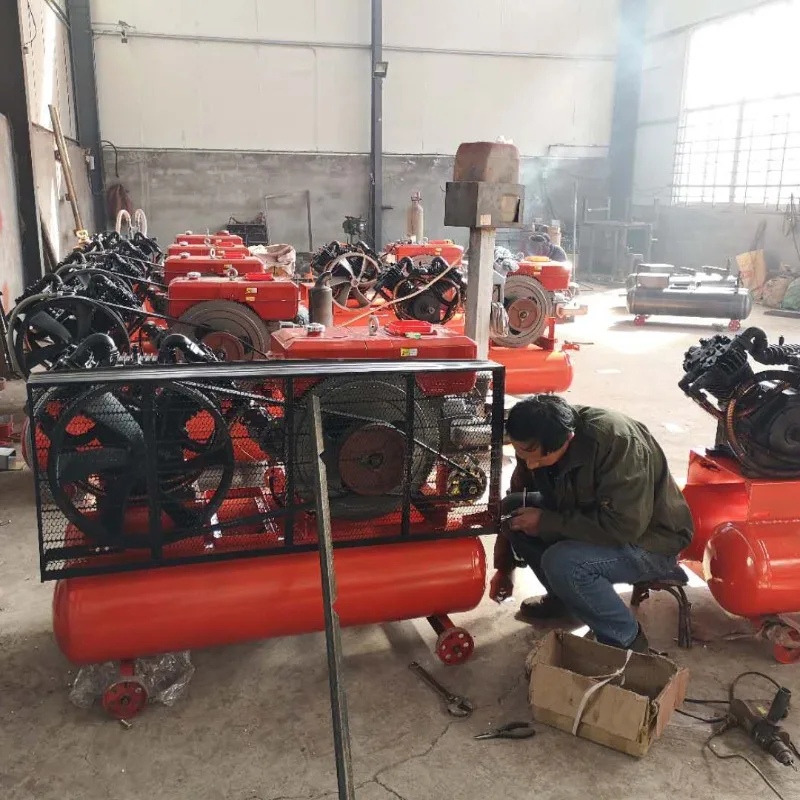Self-controlled flow tire repair air compressor