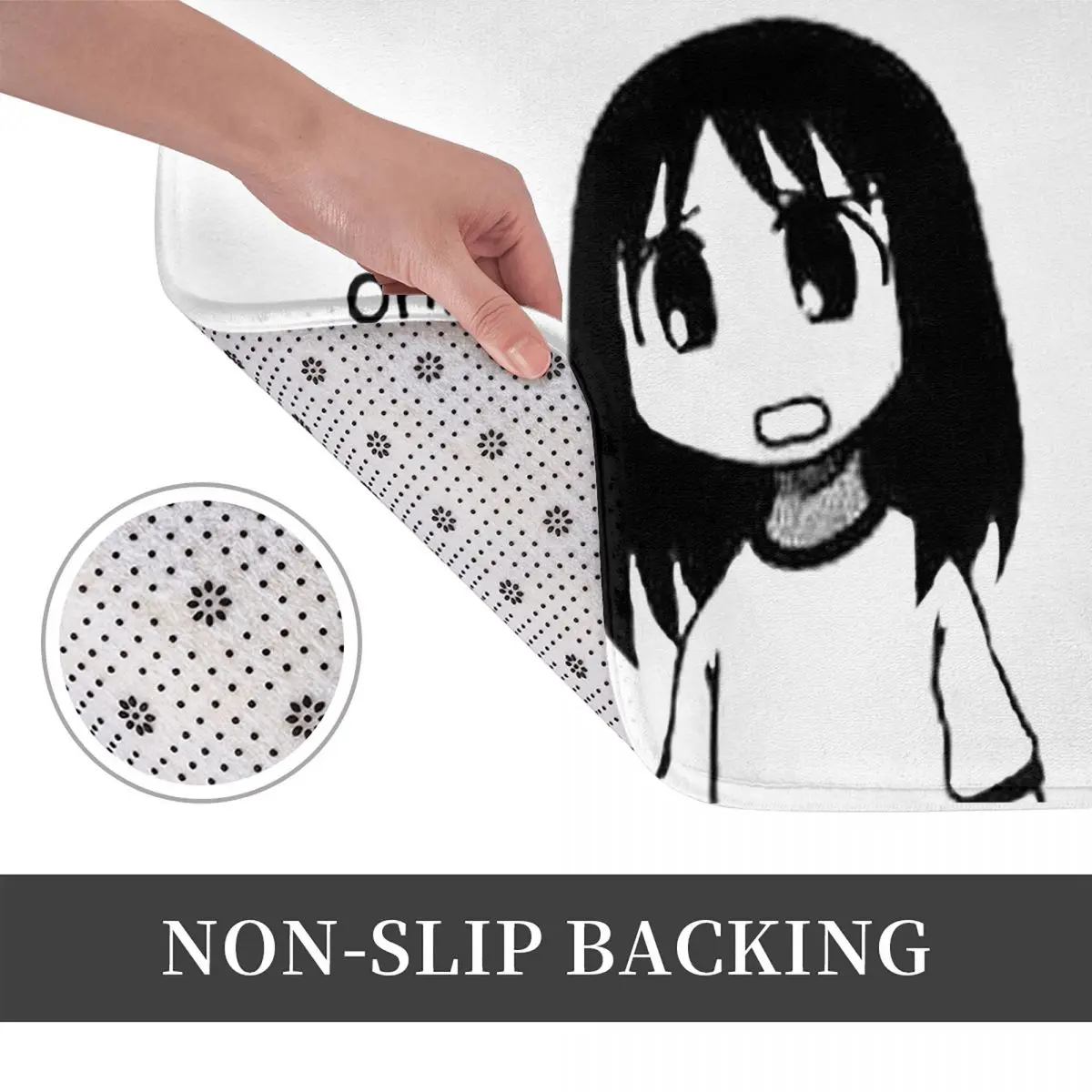 متفتحة - تحقق من الملف الشخصي Azumanga Daioh Osaka Ayumu Kasuga ممسحة أرضية غير قابلة للانزلاق سجادة مقاومة للغبار سجادة وسادة للقدم