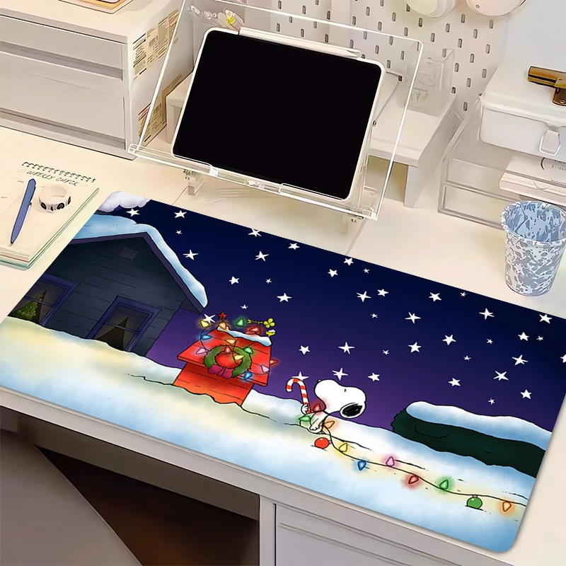 تصميم لوحة ماوس الألعاب المضادة للانزلاق قاعدة مطاطية سنوبي الكرتون تمديد سطح المكتب حصيرة للاعبين مكتب ملحقات الكمبيوتر لوحة الماوس #3