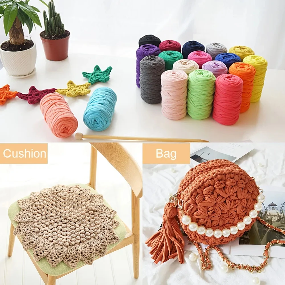 1PCS Woven Fabric Knitted Yarn Used For Hand Made DIY Bags Blankets Cushions Dolls Handicraft Crochet Projects