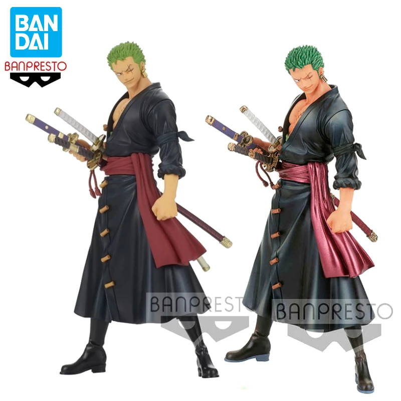 In Stock Bandai BANPRESTO DXF The Grandline Men One Piece Roronoa Zoro Vol.13 Vol.1 Anime Action Figure Toy Model Collection