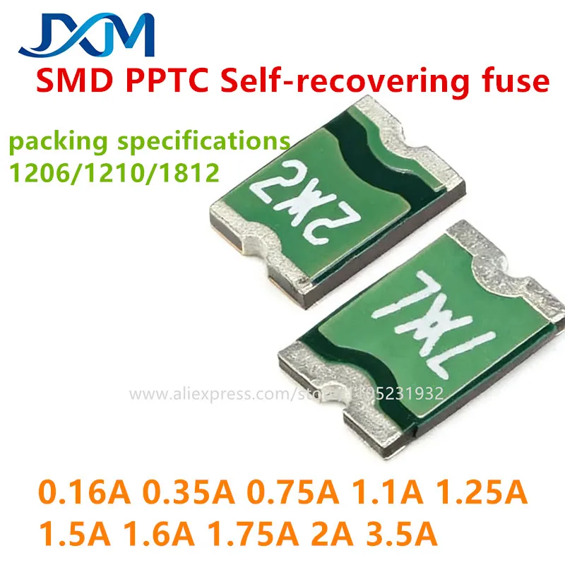 5-10Ppcs SMD PPTC Self-recovering fuse 0.16A-2A Overcurrent/overheat protection 1206 1210 1812