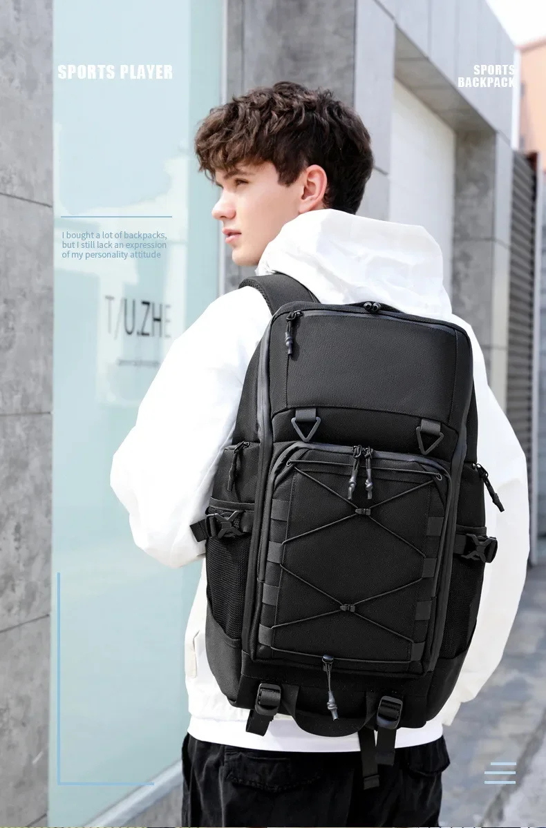 Ozuko 48x27x18 Cabin backpack Men s Multifunctional waterproof Outdoor Cycling Backpack Tactical Camouflage 15 Inch Laptop