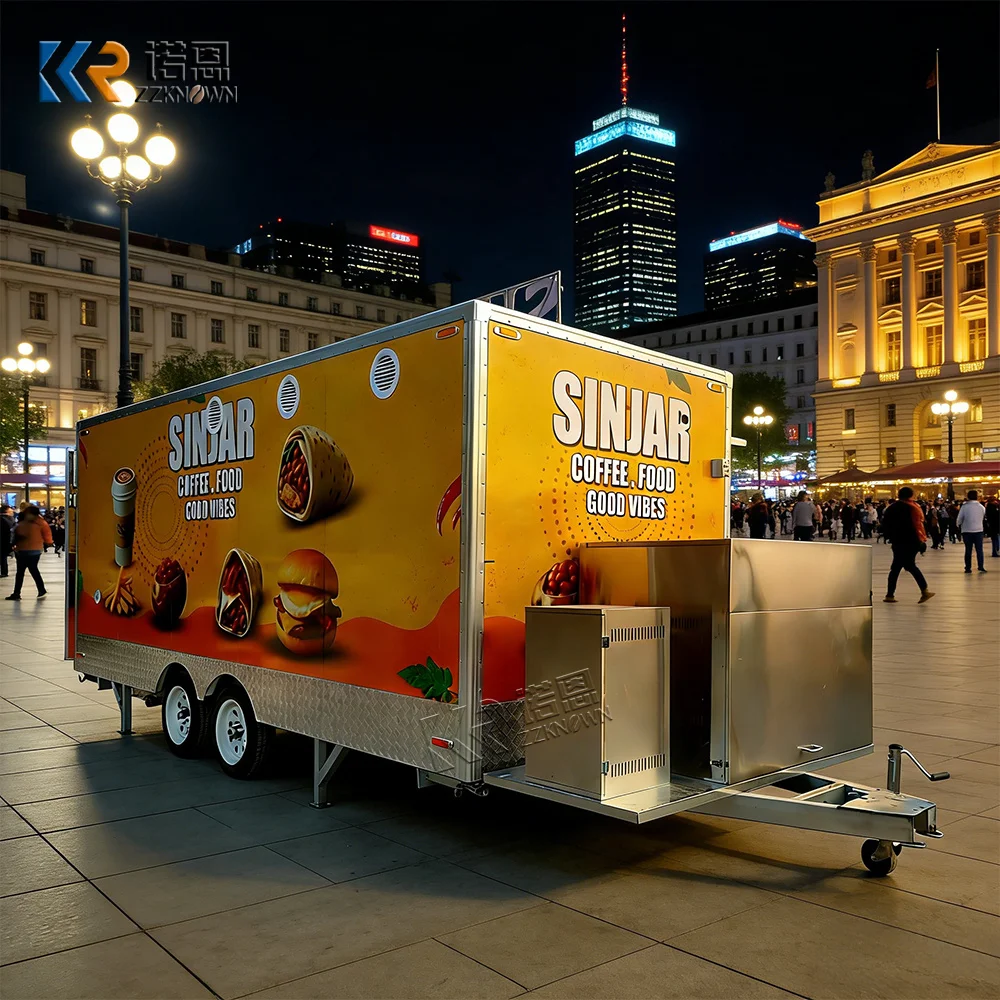 New Fully Equipped Lemonade Fiberglass Trailer Truck Mobile Food Cart for Fresh Sips for Bakery and Farm Industries