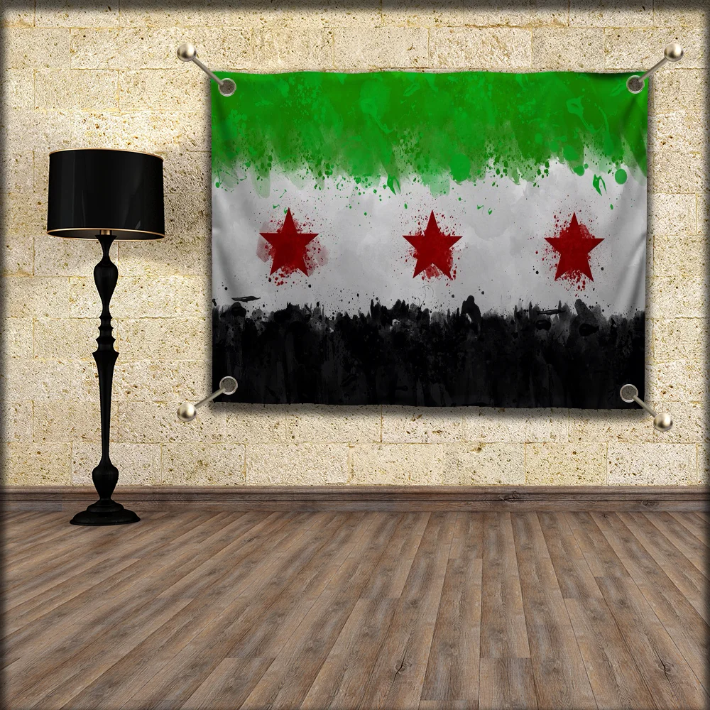 S-Syrian Revolution Cool Flag Outdoor Garden Flags For Family Group Photo Living Room Home Dorm Decor Wall Art Banner