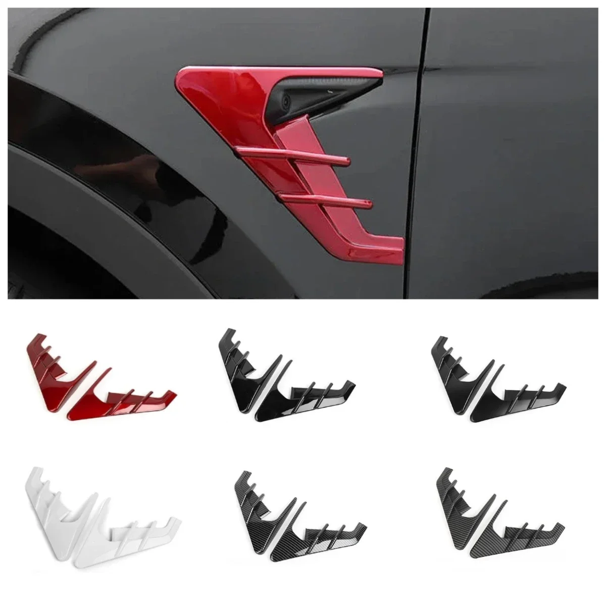 2Pcs Car Side Camera Protection Covers Kit Decoration Sticker Car Accessorie For Tesla Model 3 Highland Moel Y Juniper 2024-2025