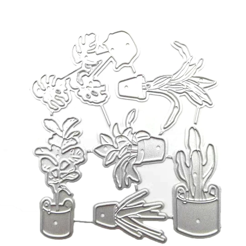 Flowerpot Metal Cutting Dies Stencil DIY Scrapbooking Album Paper Card Template