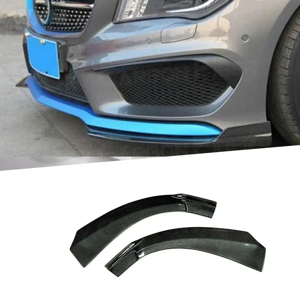 

2pcs Carbon Fiber Front Lip Splitters Fender Aprons For Benz CLA Class W117 C117 CLA250 CLA260 CLA45 2014-2016 Flap Cupwings